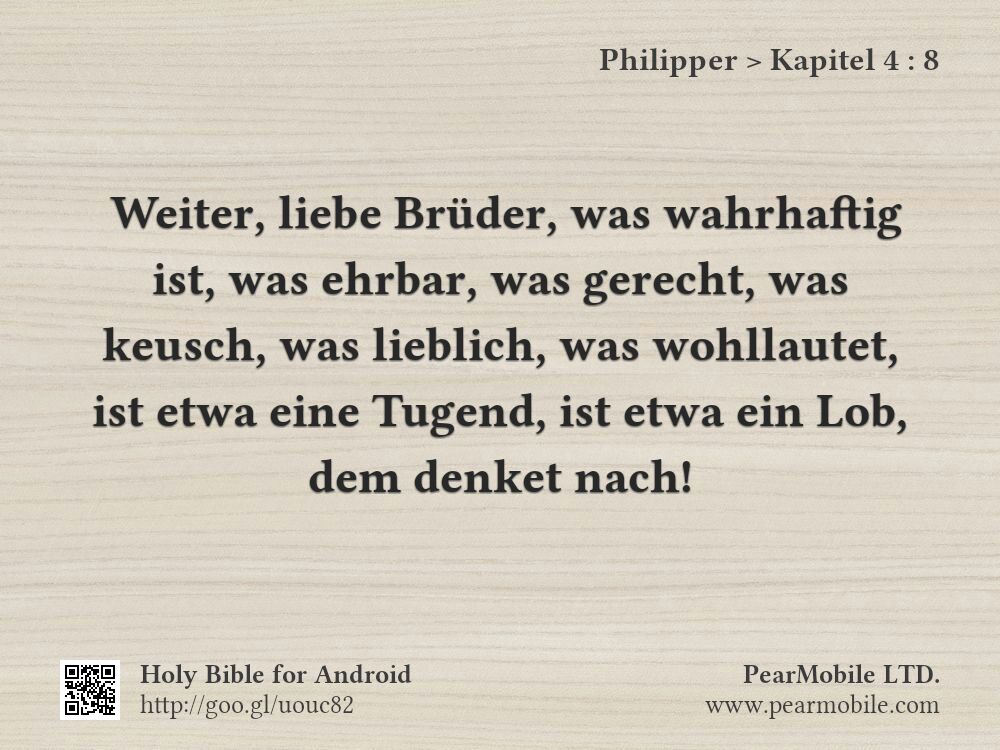 Philipper, Kapitel 4:8